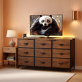 Dresser TV Stand 55 Inch With LED Lights For Bedroom